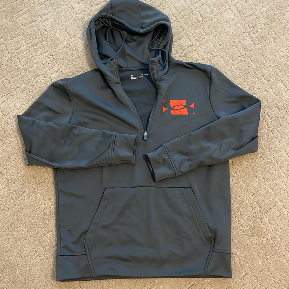 Under Armour gray‎ 1/4 zip hoodie Medium